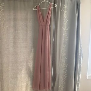 Blush floor length dress size small